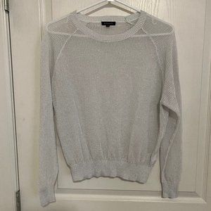 Dynamite Sparkly Long Sleeve Semi-Sheer Sweater